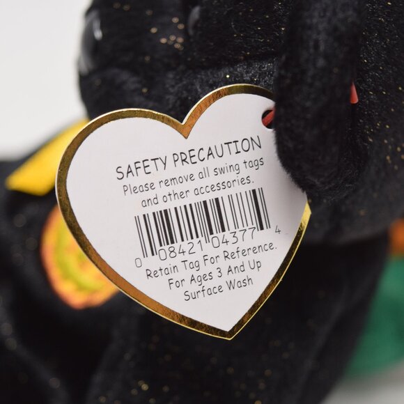 2 Ty 2001 Haunt 1998 Pumkin Beanie Baby Halloween Bear Pumpkin Stuffed Animal - Picture 10 of 16